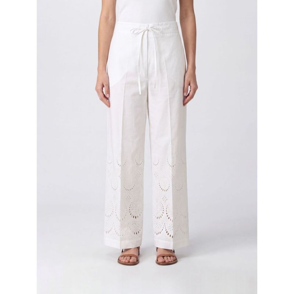 Parosh Women P.A.R.O.S.H. High-Waisted Broderie Anglaise Lace Palazzo Trousers